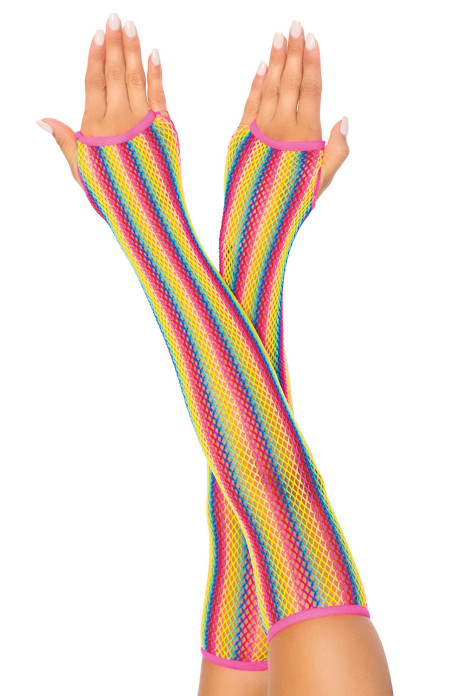 Rainbow Net Arm Warmers