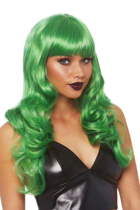 Misfit Long Wavy Wig green