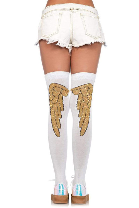 Angel Wing Over Knee Socks