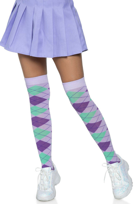 Madeline Argyle Socks Lavender