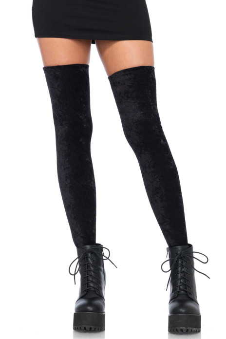 Crushed Velvet Thigh Highs