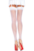 White Sheer Backseam Stockings