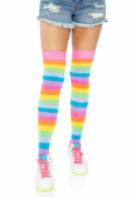 Leigh Rainbow Thigh High Stockings