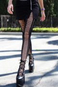 Meg Crochet Lace Up Tights