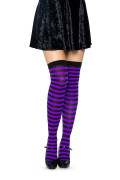 Cari Striped Stockings Purple