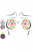 Neon Nipple Jewels Sticker