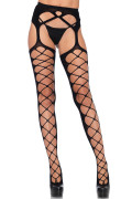 Opaque Diamond Net Stockings