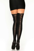 Opaque Thigh Highs Corset Back