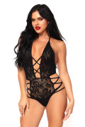 Strappy Halter Lace Teddy