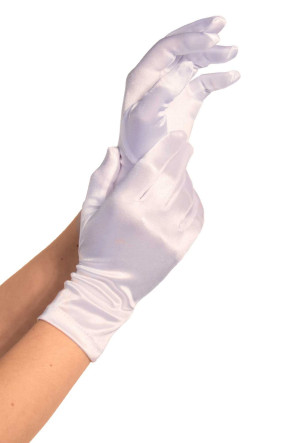 Wrist Length Satin Gloves