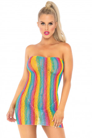 Get Lucky Rainbow Tube Dress