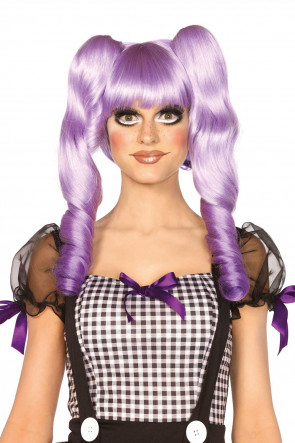 Dolly Bob Wig with Clips lavender