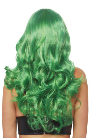 Misfit Long Wavy Wig green