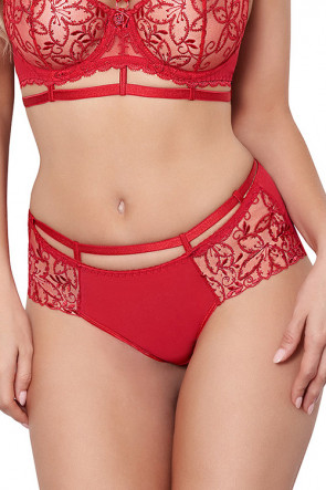 Miami Vibe Flower Lace - Briefs Red