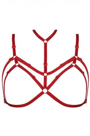 Venetian Mirror Strappy Deluxe - Harness Red