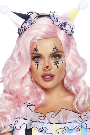 Harlequin Clown Jewels Sticker