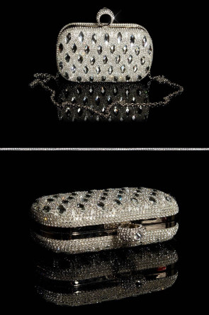 Glamour Clutch Bag with Rhinestones