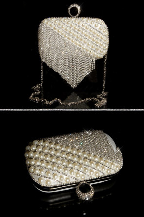 Glamour Clutch Bag with Pearls