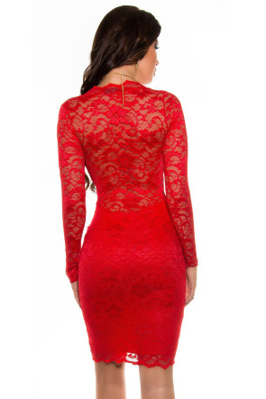 Party Dress V-Cut Lace