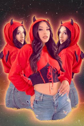 Devil cropped hoodie