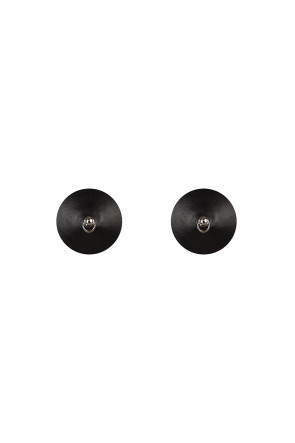 Black Nipple Covers with Metal Rings